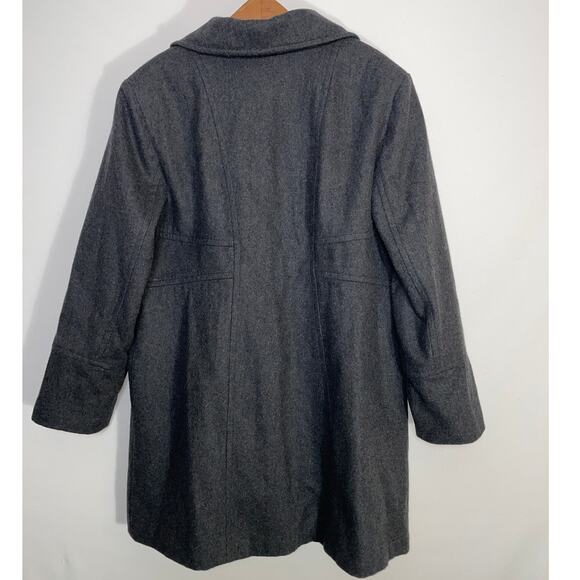 Jason Kole Wool Blend Coat in Charcoal Grey - Women's Size XL - 50% Wool & Soft - Picture 2 of 10